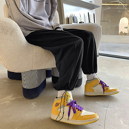 

Men's Chino Athleisure Chinos Sweatpants Pants Solid Colored Light Grey Black