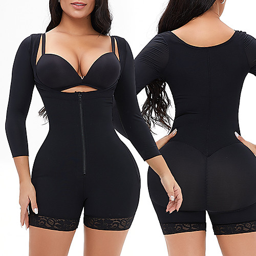 

Corset Women's Control Panties Polyester Shapewear Underbust Corset Seamed Black S