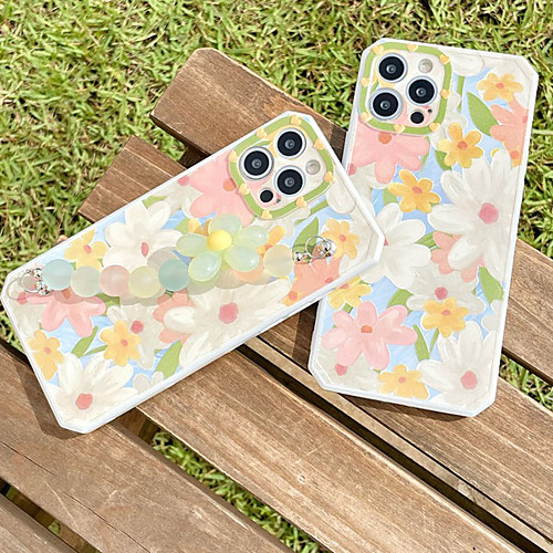 

Phone Case For Apple Back Cover iPhone 12 Pro Max 11 SE 2020 X XR XS Max 8 7 Shockproof Dustproof Graphic Flower TPU