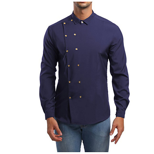 

Men's Shirt non-printing Plain Solid Color Long Sleeve Party Tops Formal Soft Breathable White Black Red