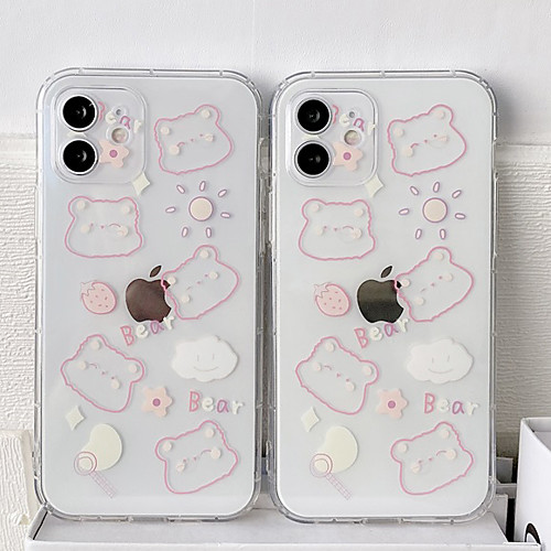 

Phone Case For Apple Back Cover iPhone 12 Pro Max 11 SE 2020 X XR XS Max 8 7 6 Shockproof Dustproof Graphic Transparent TPU