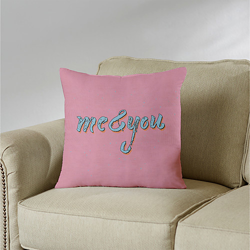 

Letter Double Side Cushion Cover 1PC Soft Decorative Square Throw Pillow Cover Cushion Case Pillowcase for Bedroom Livingroom Superior Quality Machine Washable Outdoor Cushion for Sofa Couch Bed Chair Blue Pink