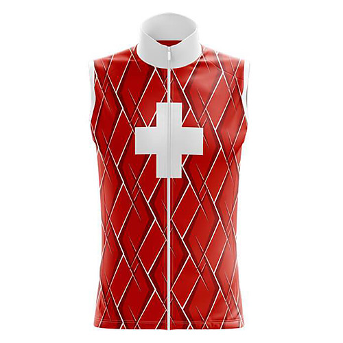 

21Grams Women's Sleeveless Cycling Jersey Summer Spandex Red 3D Switzerland Bike Top Mountain Bike MTB Road Bike Cycling Quick Dry Moisture Wicking Sports Clothing Apparel / Stretchy / Athleisure