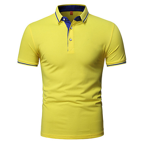 

Men's T shirt non-printing Solid Colored Short Sleeve Casual Tops Cotton Basic Cool Blue Yellow Green