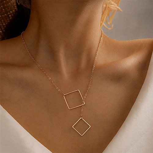

Women's Pendant Necklace Necklace Monogram Friends Statement Elegant Romantic Sweet Alloy Gold 48 cm Necklace Jewelry 1pc For Party Evening Gift Formal Prom Beach
