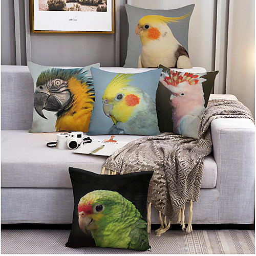 

Bird Animal Double Side Cushion Cover 5PC Soft Decorative Square Throw Pillow Cover Cushion Case Pillowcase for Bedroom Livingroom Superior Quality Machine Washable Outdoor Cushion for Sofa Couch Bed Chair