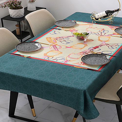 

Table Cloth Linens Contemporary Colorful Printing Table Cover Eco-friendly Table Decorations for Kitchen Dining Coffee Tea Table