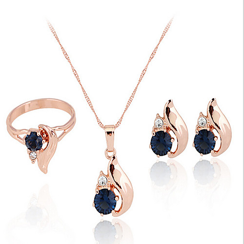

Women's Cubic Zirconia Jewelry Set Geometrical Flower Fashion Earrings Jewelry Rose Gold For Anniversary Party Evening Gift Festival 1 set