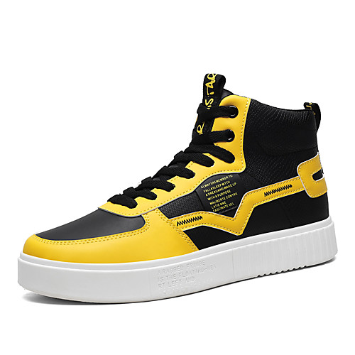

Men's Sneakers Sporty Look Skate Shoes Sporty Casual Classic Daily Outdoor Running Shoes Basketball Shoes Synthetics Tissage Volant Non-slipping Shock Absorbing Wear Proof Booties / Ankle Boots Black