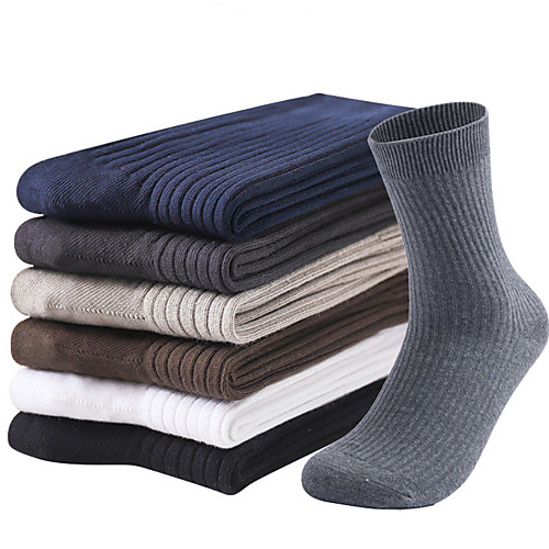 

Men's Socks Solid Colored Socks Warm Casual Multi color 5 Pairs