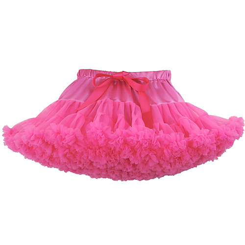 

Women's Stage Performance Active Short Skirts Solid Colored Layered Tulle Blushing Pink Fuchsia Gray