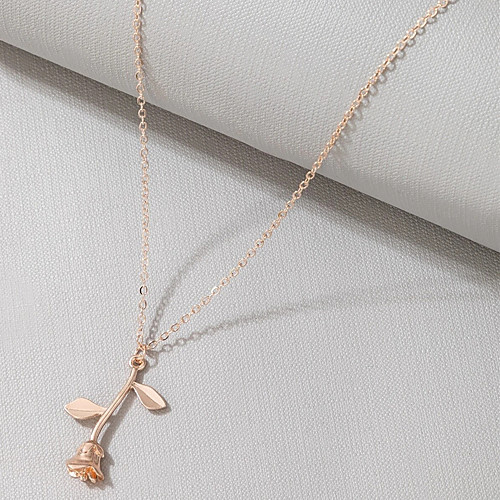 

Women's Necklace Classic Flower Artistic Romantic Classic Hip Hop Alloy Rose Gold 45 cm Necklace Jewelry 1pc For Birthday Party Festival