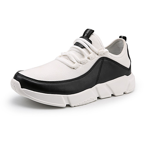 

Men's Trainers Athletic Shoes Sporty Look Sporty Casual Athletic Daily Running Shoes Walking Shoes Mesh Breathable Non-slipping Black and White Black / Red Black Color Block Fall Winter