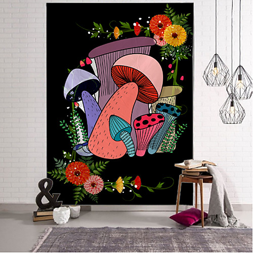

Mushroom Wall Tapestry Art Deco Blanket Curtain Hanging Home Bedroom Living Room Decoration
