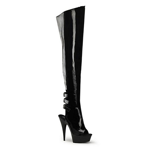 

Women's Boots Snow Boots Pumps Round Toe Closed Toe Over The Knee Boots Thigh High Boots Daily Beach PU Solid Colored Gray Black