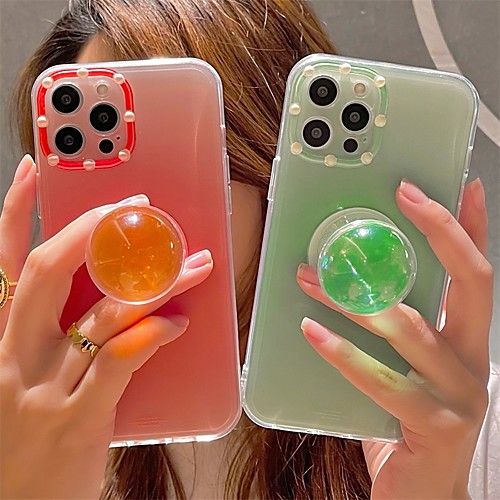

Phone Case For Apple Back Cover iPhone 12 Pro Max 11 SE 2020 X XR XS Max 8 7 Shockproof Dustproof with Stand Color Gradient TPU