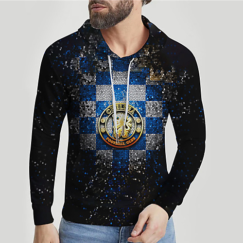 

Men's Unisex Hoodie Plaid Graphic Prints Print Daily Sports 3D Print 3D Print Casual Hoodies Sweatshirts Black
