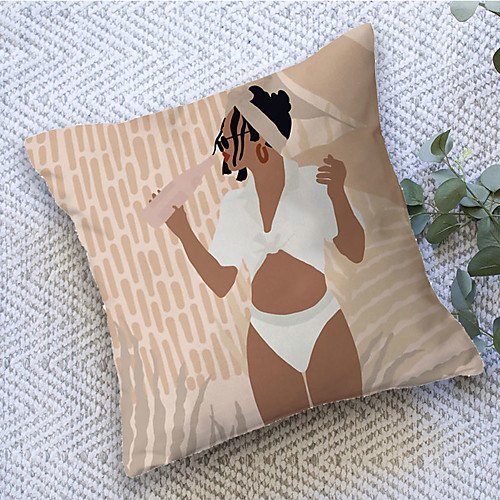 

Woman Double Side Cushion Cover 1PC Soft Decorative Square Throw Pillow Cover Cushion Case Pillowcase for Bedroom Livingroom Superior Quality Machine Washable Outdoor Cushion for Sofa Couch Bed Chair