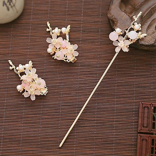 

yang mi with the same headgear mid-autumn festival white light step by step startling gift female hairpin bian flower hairpin fresh and sweet hairpin