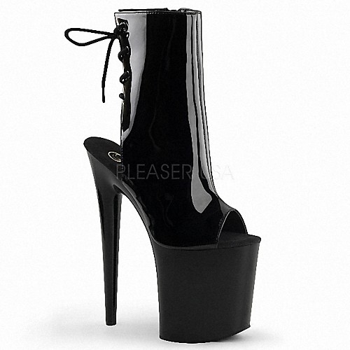 

Women's Boots Stripper Boots Summer Boots Platform High Heel Round Toe Booties Ankle Boots PU Lace-up Solid Colored Gray White Black / Knee High Boots