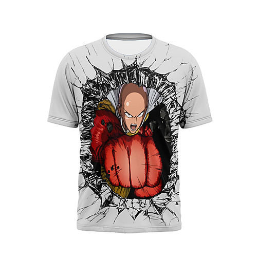 

Inspired by ONE PUNCH-MAN Cosplay Anime Cartoon 100% Polyester Print 3D Harajuku Graphic T-shirt For Women's / Men's