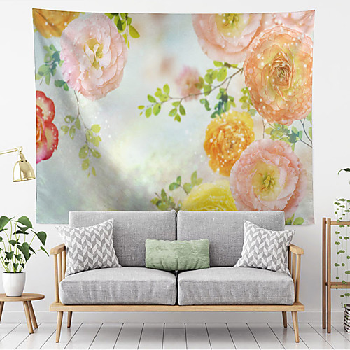 

Floral Wall Tapestry Art Decor Blanket Curtain Hanging Home Bedroom Living Room Decoration Polyester