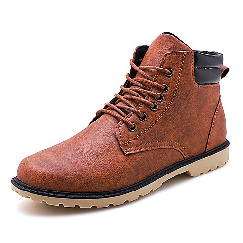 

Men's Boots Fashion Boots Cowboy Western Boots Martin Boots Sporty Casual Classic Daily Outdoor PU Synthetics Warm Non-slipping Height-increasing Booties / Ankle Boots Gray Black Brown Fall Winter