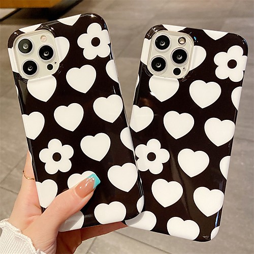 

Phone Case For Apple Back Cover iPhone 12 Pro Max 11 SE 2020 X XR XS Max 8 7 Shockproof Dustproof Heart Flower TPU