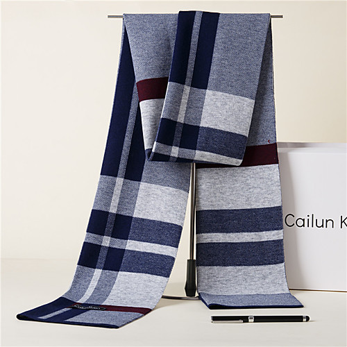 

Men's Rectangle Scarf Daily As Per Picture Scarf Color Block