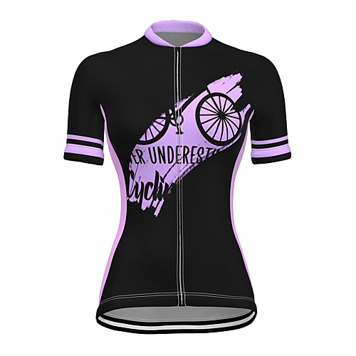 

21Grams Women's Short Sleeve Cycling Jersey Summer Spandex Black Bike Top Mountain Bike MTB Road Bike Cycling Quick Dry Moisture Wicking Sports Clothing Apparel / Stretchy / Athleisure