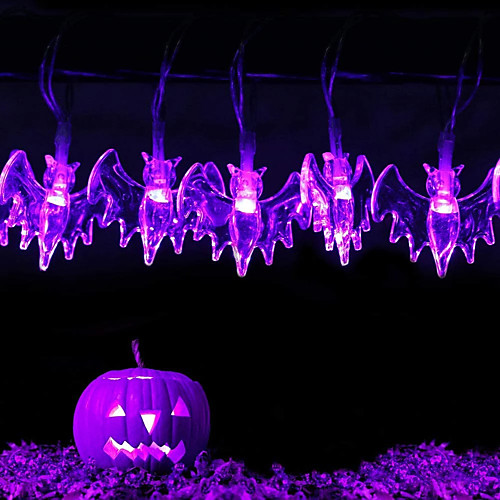 

LED Halloween String Lights 3M 20LEDs String Lights Bat Shaped Fairy String Lights Battery Operated Garden Home Party Halloween Decoration