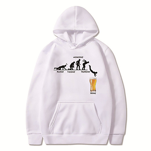 

Men's Unisex Pullover Hoodie Sweatshirt Graphic Prints Portrait Beer Front Pocket Casual Daily Hot Stamping Basic Designer Hoodies Sweatshirts Purple Yellow Blushing Pink