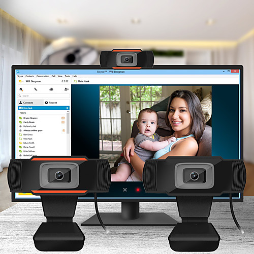 

HD Webcam With Mic Rotatable PC Desktop Web Camera Mini Computer WebCamera