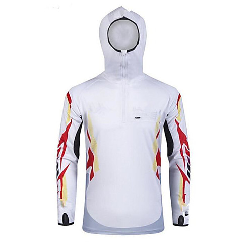 

CAWANFLY Men's Hoodie Jacket Fishing Jacket Outdoor Long Sleeve UPF50 UV Protection Quick Dry Waterproof Zipper Lightweight Jacket Top Autumn / Fall Spring Summer Athleisure Fishing Camping & Hiking