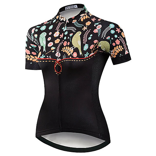 

21Grams Women's Short Sleeve Cycling Jersey Summer Spandex Polyester Black Bike Jersey Top Mountain Bike MTB Road Bike Cycling Quick Dry Moisture Wicking Breathable Sports Clothing Apparel / Stretchy