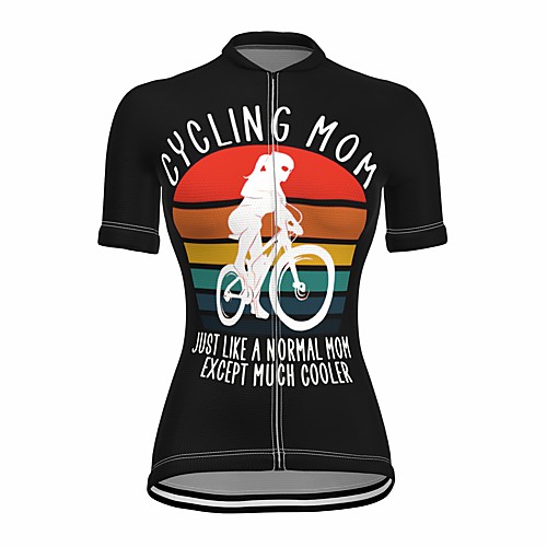 

21Grams Women's Short Sleeve Cycling Jersey Summer Spandex Black Bike Top Mountain Bike MTB Road Bike Cycling Quick Dry Moisture Wicking Sports Clothing Apparel / Stretchy / Athleisure