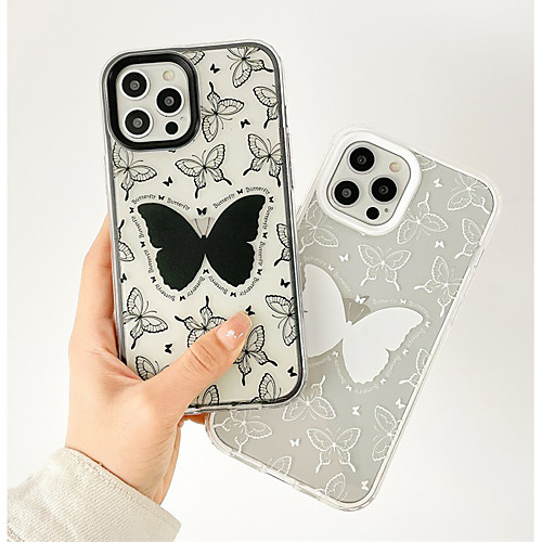 

Phone Case For Apple Back Cover iPhone 12 Pro Max 11 SE 2020 X XR XS Max 8 7 Shockproof Dustproof Graphic Butterfly TPU