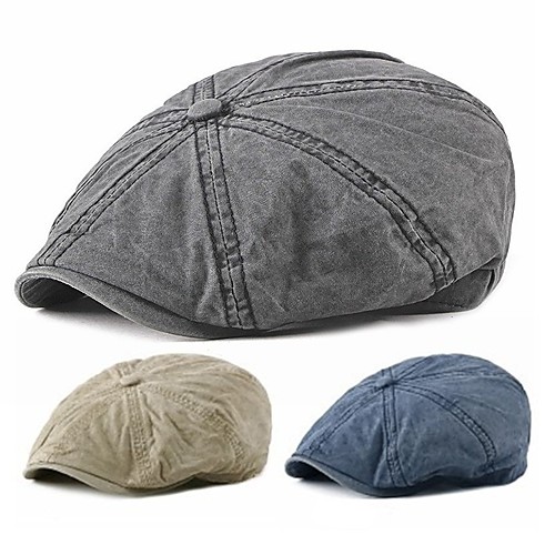 

Men's Protective Hat Party Dailywear Classic Retro Color Block Black Hat