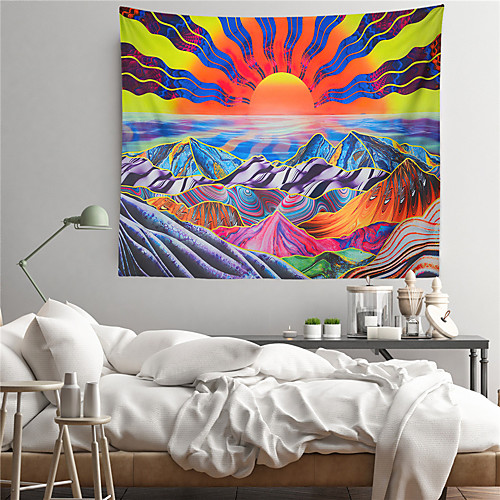 

Psychedelic Abstract Wall Tapestry Art Decor Blanket Curtain Hanging Home Bedroom Living Room Decoration Polyester Hippie