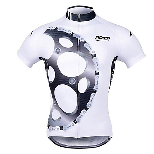 

21Grams Men's Short Sleeve Cycling Jersey Summer Spandex Polyester Blue Yellow Orange Solid Color Gear Bike Jersey Top Mountain Bike MTB Road Bike Cycling UV Resistant Quick Dry Breathable Sports