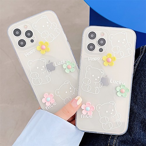 

Phone Case For Apple Back Cover iPhone 12 Pro Max 11 SE 2020 X XR XS Max 8 7 Shockproof Dustproof Cartoon Flower TPU