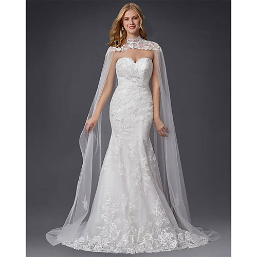 

Sleeveless Elegant Lace Wedding Party Women's Wrap With Appliques / Solid