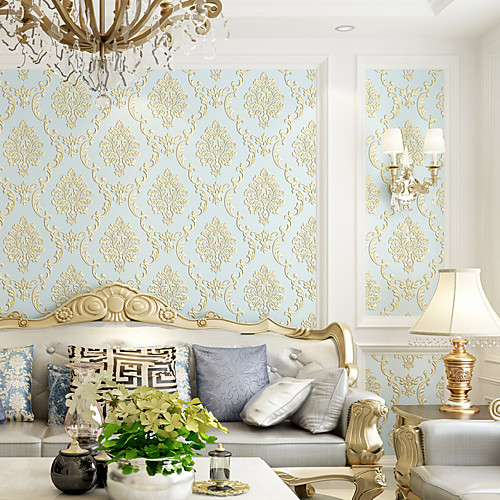 

Wallpaper Wall Cover Sticker Film Peel and Stick Removable Self Adhesive Embossed European Damascus Non Woven Home Decoration 30053cm