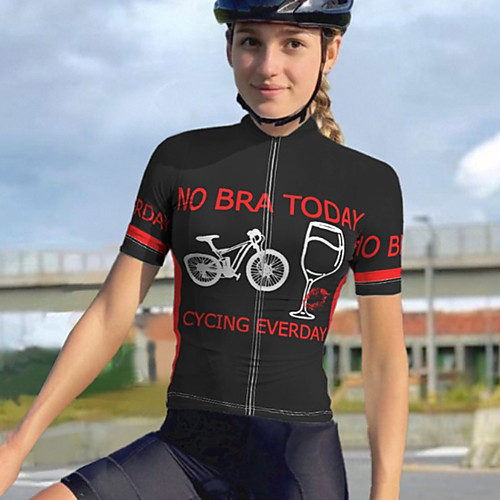 

21Grams Women's Short Sleeve Cycling Jersey Summer Spandex Polyester Black Bike Jersey Top Mountain Bike MTB Road Bike Cycling Quick Dry Moisture Wicking Breathable Sports Clothing Apparel / Stretchy