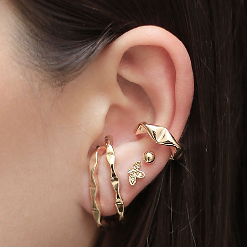 

Ear Cuff Earrings Set Vintage Style Stylish Vintage European Korean Earrings Jewelry Gold For Party Evening Street Date Birthday Festival