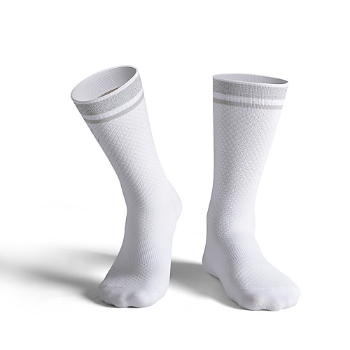 

Nuckily Athletic Sports Socks Running Socks 1 Pair Reflective Strip Women's Men's Socks Quick Dry Breathable Non-Skid Sweat wicking Comfortable Gym Workout Running Team Sports Skateboarding Cycling