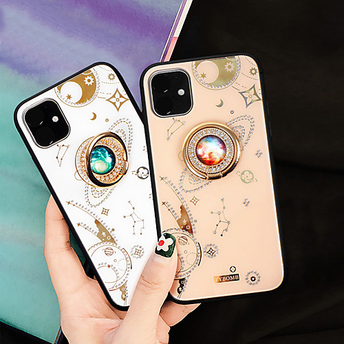 

Phone Case For Apple Back Cover iPhone 12 Pro Max 11 SE 2020 X XR XS Max 8 7 Shockproof Dustproof Word / Phrase Geometric Pattern Glitter Shine TPU