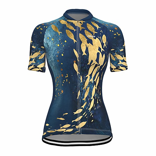 

21Grams Women's Short Sleeve Cycling Jersey Summer Spandex Dark Green Bike Top Mountain Bike MTB Road Bike Cycling Quick Dry Moisture Wicking Sports Clothing Apparel / Stretchy / Athleisure