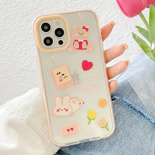 

Phone Case For Apple Back Cover iPhone 12 Pro Max 11 SE 2020 X XR XS Max iphone 7Plus / 8Plus Shockproof Dustproof Cartoon Graphic TPU