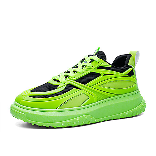 

Men's Sneakers Sporty Daily Mesh PU Breathable Green White Black Fall